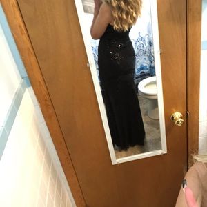 Black sequin prom dress, size 5. brand: “B. Smart” bought at Jcpenny.